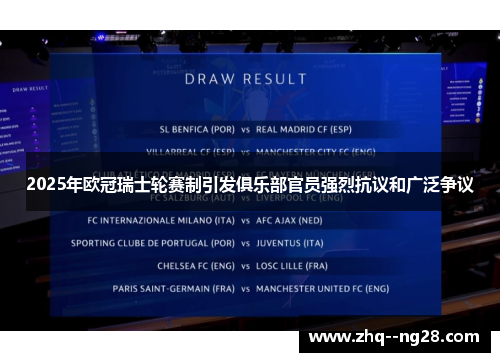2025年欧冠瑞士轮赛制引发俱乐部官员强烈抗议和广泛争议